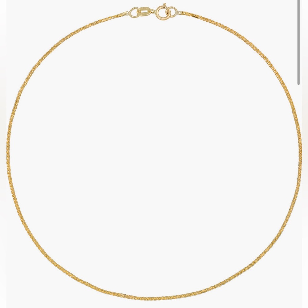 NIB Bony Levy Spiga Chain Anklet 14 karat gold made in Italy new in box